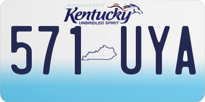 KY license plate 571UYA