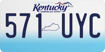 KY license plate 571UYC