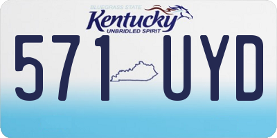KY license plate 571UYD