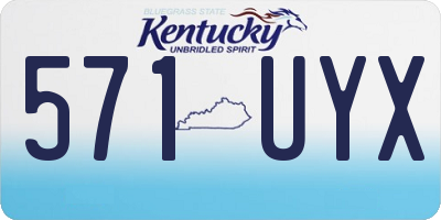 KY license plate 571UYX