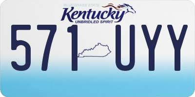 KY license plate 571UYY