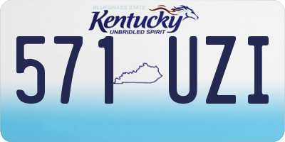KY license plate 571UZI