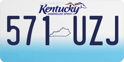 KY license plate 571UZJ