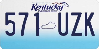 KY license plate 571UZK