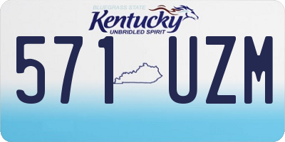 KY license plate 571UZM