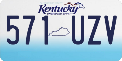 KY license plate 571UZV