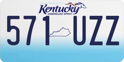 KY license plate 571UZZ