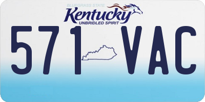 KY license plate 571VAC