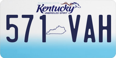KY license plate 571VAH