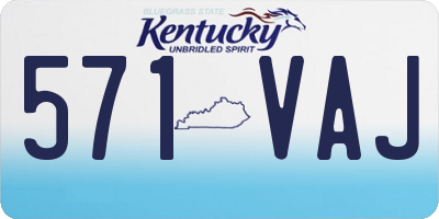 KY license plate 571VAJ