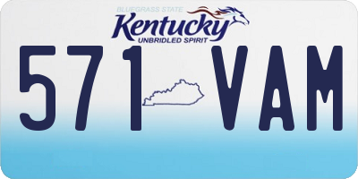 KY license plate 571VAM