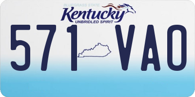 KY license plate 571VAO