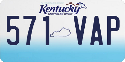 KY license plate 571VAP