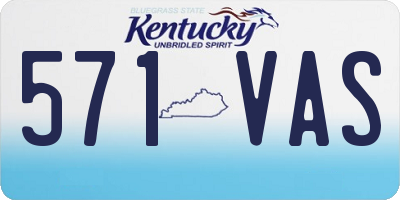 KY license plate 571VAS