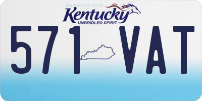KY license plate 571VAT