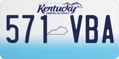KY license plate 571VBA
