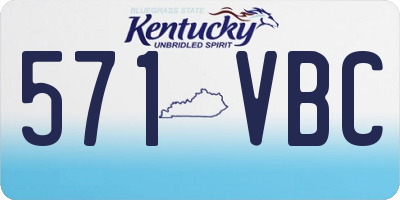 KY license plate 571VBC