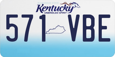 KY license plate 571VBE