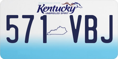 KY license plate 571VBJ