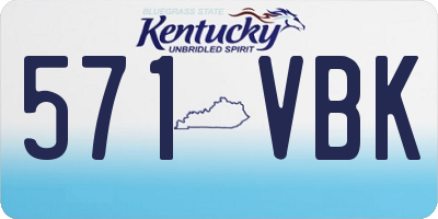 KY license plate 571VBK
