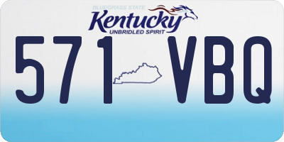 KY license plate 571VBQ