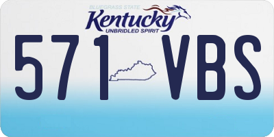 KY license plate 571VBS