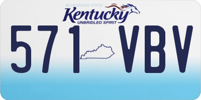 KY license plate 571VBV
