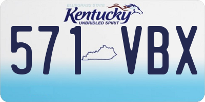 KY license plate 571VBX