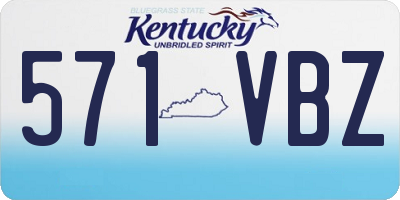 KY license plate 571VBZ