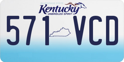 KY license plate 571VCD
