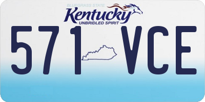 KY license plate 571VCE