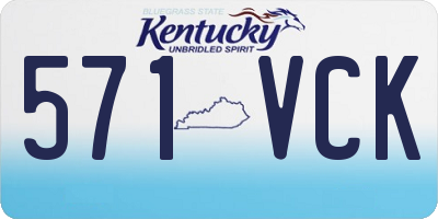 KY license plate 571VCK