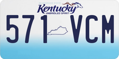 KY license plate 571VCM