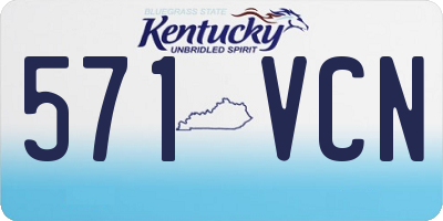 KY license plate 571VCN