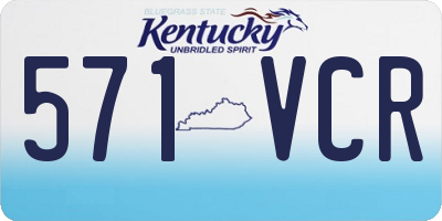 KY license plate 571VCR