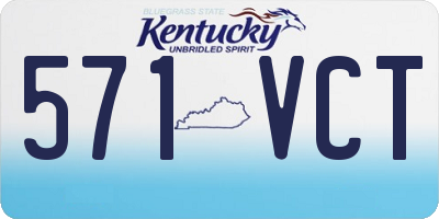 KY license plate 571VCT
