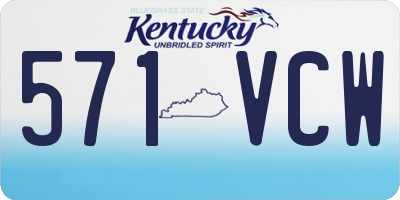 KY license plate 571VCW