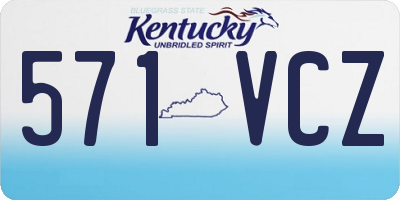 KY license plate 571VCZ