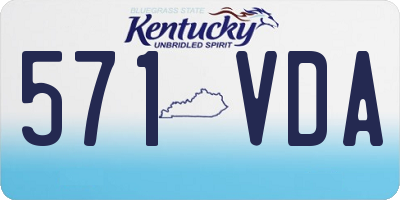 KY license plate 571VDA