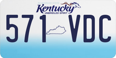 KY license plate 571VDC