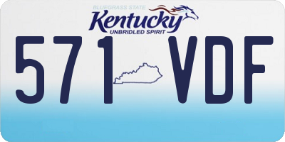 KY license plate 571VDF