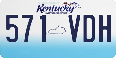 KY license plate 571VDH