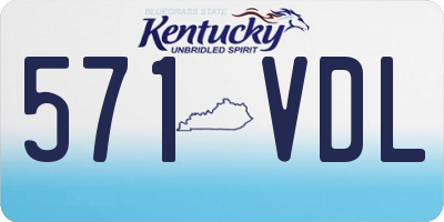 KY license plate 571VDL