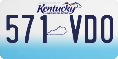 KY license plate 571VDO