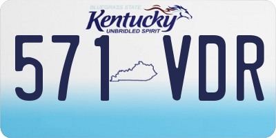 KY license plate 571VDR