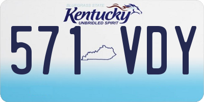 KY license plate 571VDY