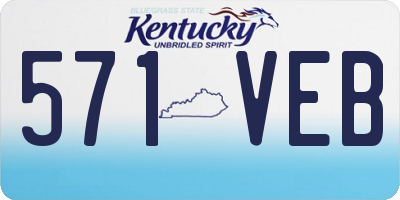 KY license plate 571VEB