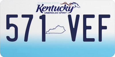 KY license plate 571VEF