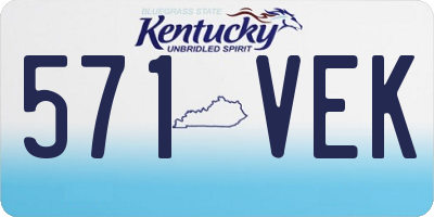 KY license plate 571VEK