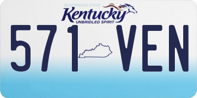 KY license plate 571VEN